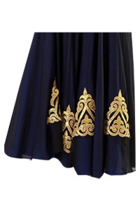 Design Xinjiang dance practice skirt set, custom-made Uyghur dance performance test costumes, Uyghur costumes, double-layer swing skirts SKDO018 detail view-3